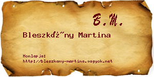 Bleszkány Martina névjegykártya